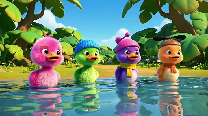 5 Little Rainbow Ducklings | Cute Newborn Baby Ducks Song | Nursery Rhymes for Kids 40