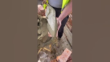 Perp a brick- #asmr #satisfying #bricklayer #bricklaying #shorts #subcribe #fyp #tips #working