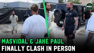 Jorge Masvidal "runs up" on Jake Paul