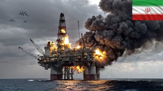 Stop Funding the Iranian Military! Israeli F15 Fighter Jets Destroy all Oil Rigs