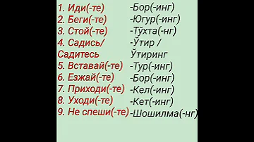 Мулоқотда ишлатиладиган буйруқ гаплар РУС ТИЛИДА 2 часть 
