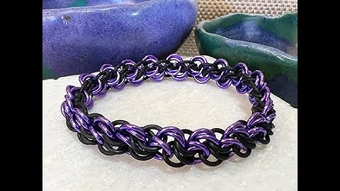 Double Rosette Stretch Bracelet- An Unbalanced European Chainmaille Weave (Easiest Version)
