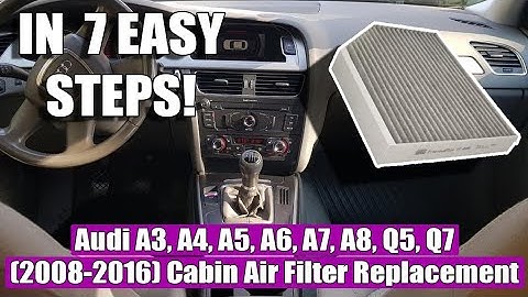 TUTORIAL: How to replace Audi A4 S4 B8, A5, A6 (2008-2016) Cabin Air / Pollen Filter in 7 EASY STEPS