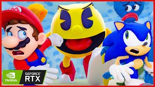 Mario & Sonic So Sad With Pacman - Poppy Playtime &  Squid Game Challenge Animation #17