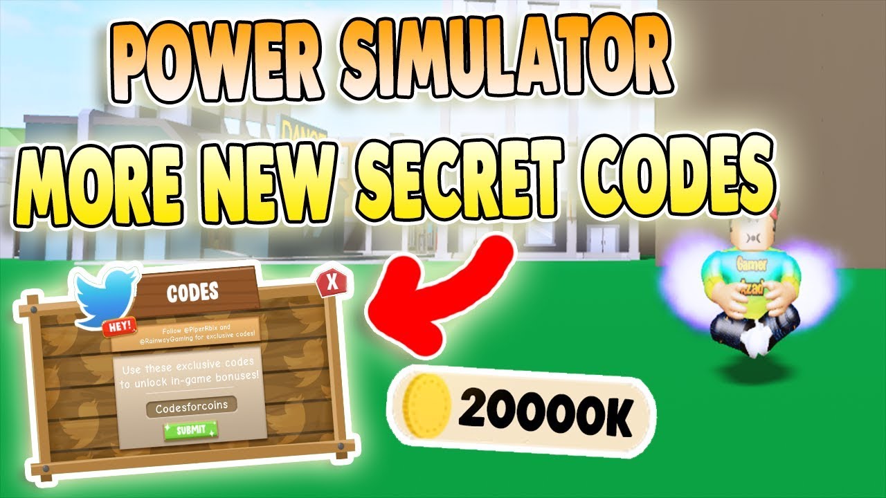  MORE 5 SECRET CODES POWER SIMULATOR CODES ROBLOX YouTube