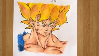 Como dibujar a goku súper saijayin...Crix deivid