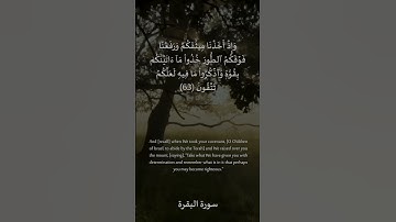 63 سورة البقرة: التلاوة المعبرة مع الترجمة الإنجليزية