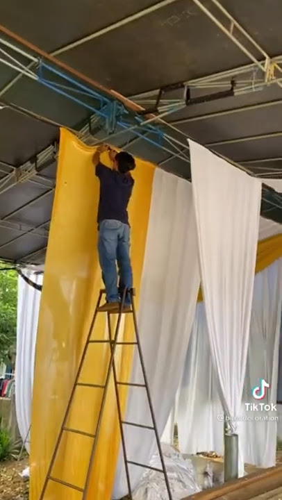 Cara Memasang Tenda Serut Dekorasi Pernikahan #Shorts