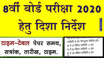 Rajasthan DIET 8th Class Exam 2020 Time Table / Admit Card / Exam Date pdf download