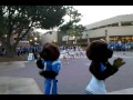 UCLA Band plays "Mighty Bruins" at Bruin Plaza