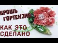 Мастер класс🌸Брошь цветок гортензия🌸Ручная работа из бисера💥 Женские украшения ручной работы💥