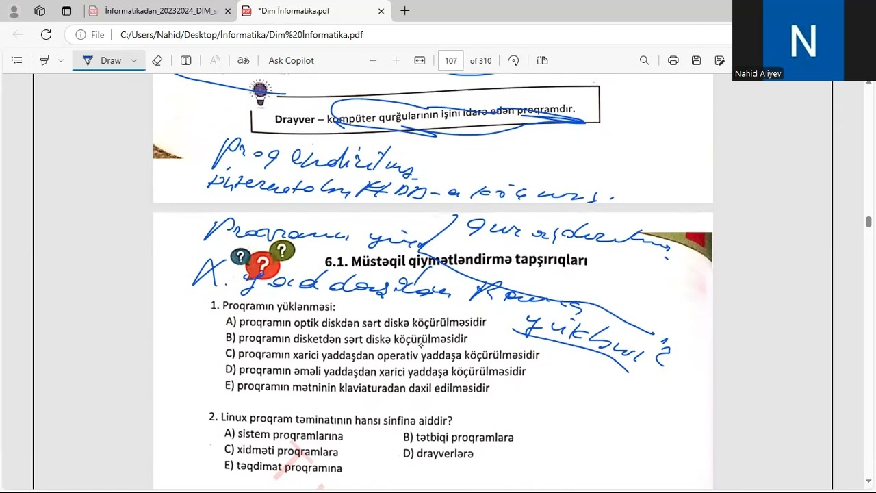 Kompüterin proqram təminatı izahı