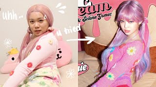 i turn myself into Jennie Kim | BLACKPINK JENNIE Ice Cream Transformation - Hair Makeup Outfit Dance