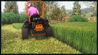 Super Satisfying Lawn Mowing - New Lawn Mower Purchased - Lawn Mower Simulator