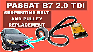 auxiliary belt & tensioner pulley change | Passat B7 2.0 tdi