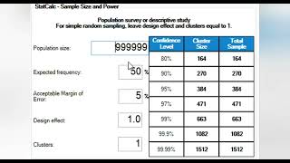 sample size calculations Amharic screenshot 5