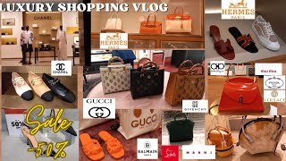 Luxury Shopping:Chanel/Gucci/Hermès/Prada..+Sale on/Vlog in Selfridges London.