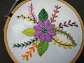 Hand Embroidery | Raised Fishbone Stitch Flower Embroidery | Fantasy Flower Stitch