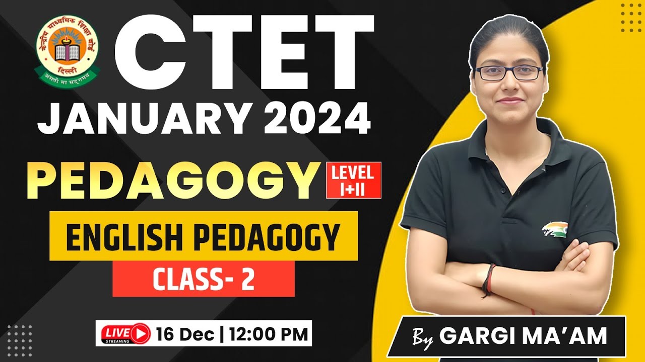 CTET 2024 Jan | English Pedagogy #2, CTET English Pedagogy Level 1 & 2 ...