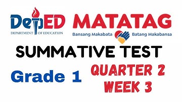 GRADE 1 SUMMATIVE TEST 3 QUARTER 2
