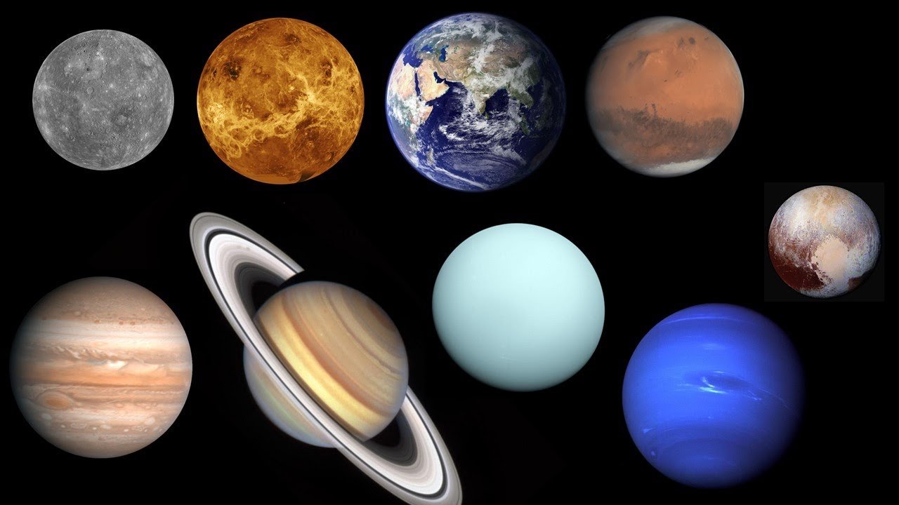 Planets of the Solar System size comparison (Enhanced Color version ...