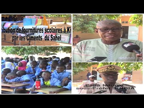 Les Ciments du Sahel dotent de fournitures scolaires complètes à 15 écoles de la commune de Diass