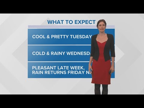 Pretty Tuesday weather followed by rain Wednesday morning - YouTube