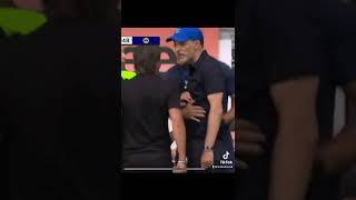 Conte vs Tuchel(it got heated) #tuchel #chelsea #conte #viral #football #fyp