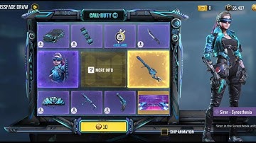 CrossFade Draw 3 Spins Codm | Legendary Dlq + Siren Synesthesia Cod Mobile