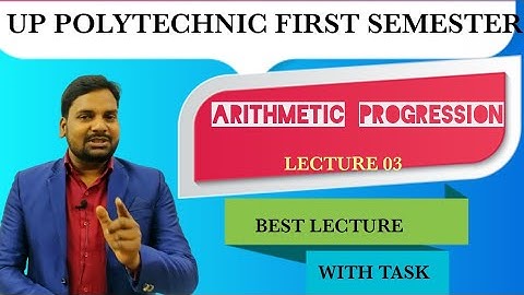Arithmetic Progression Applied Maths 1|Up Polytechnic First Semester Applied Maths 1
