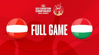 Austria v Hungary | Full Basketball Game | FIBA U20 European Championship 2023