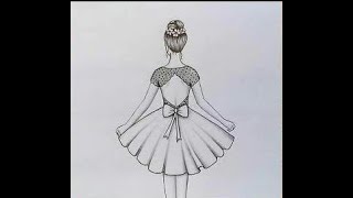 Easy Way To Draw A Girl With Beautiful Dressll Pencil Sketch Ll Girl Drawing Step By Step