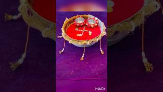 karwa chauth thali decoration | lace katran ke upyog se | shorts shortsvideo viral trending