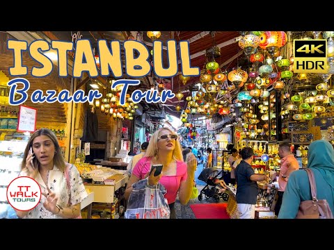 Istanbul Bazaars Walking Tour | Tahtakale, Mahmutpaşa, Eminönü | 4K HDR