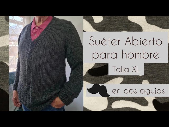 sueter para hombre tejido en dos agujas parte #1 / knitting sweater 