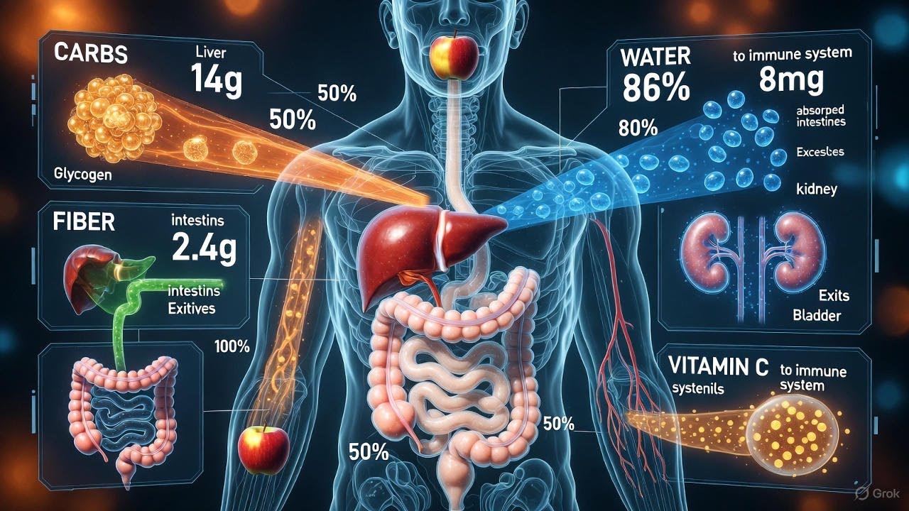 Apple Digestion Watch Nutrients Travel Through Your Body in Real Time