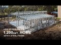 How to Frame a 1,200sqft Home or ADU with a Volstrukt Steel Frame Kit in 1 day!