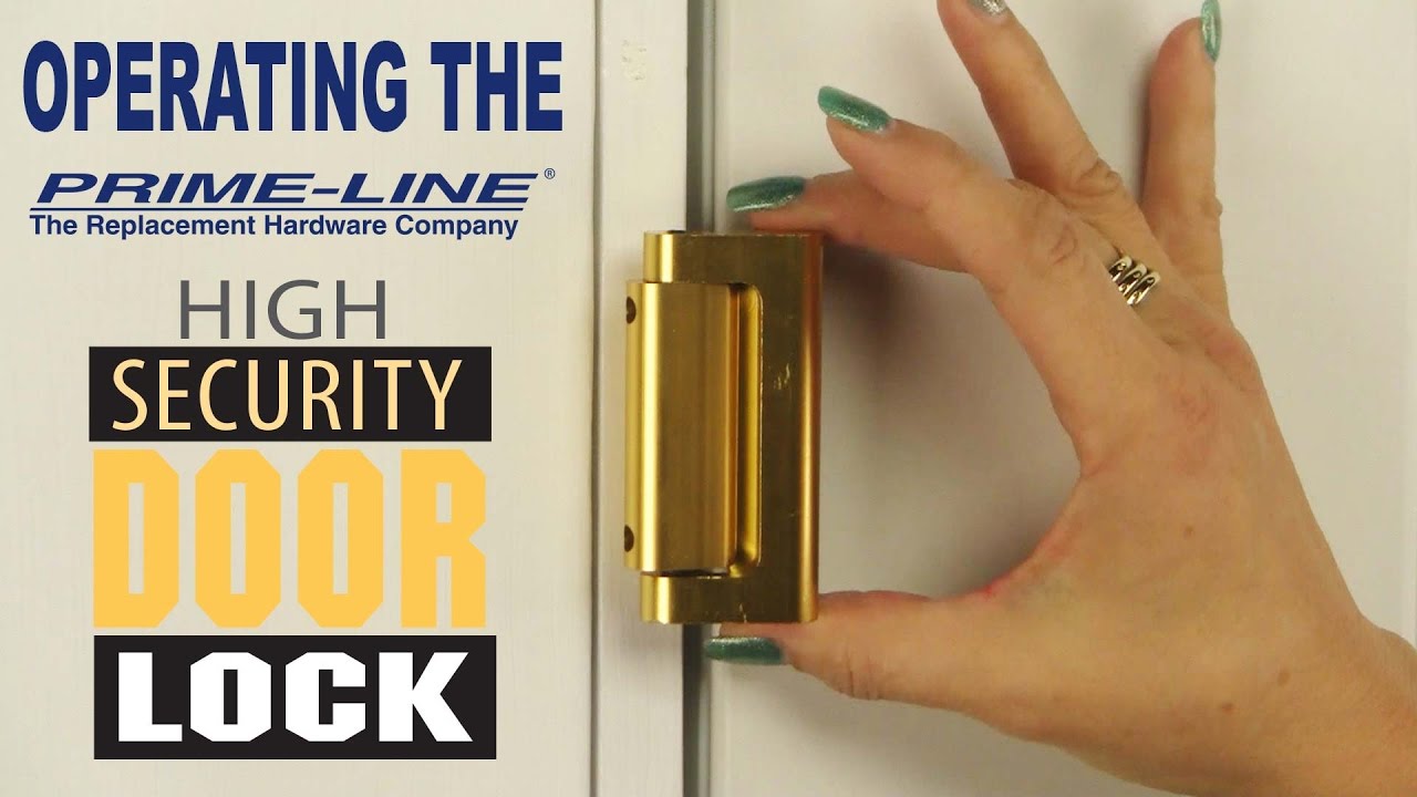 operating the prime-line high security door lock - youtube