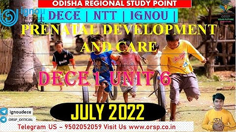 | DECE1 UNIT 6 | DECE JULY 2022 | IGNOU | PART 2 |