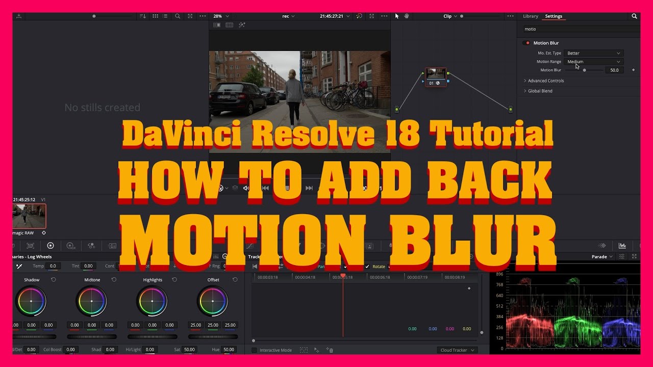 add motion blur davinci resolve free