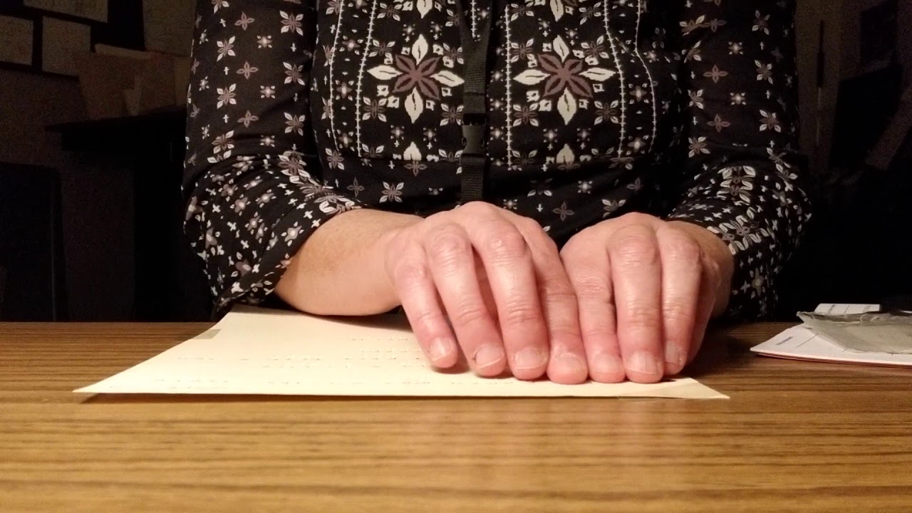 Finger placement braille