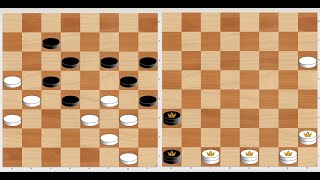 The most difficult endgame in Russian checkers.The position from the game Tzirik vs. Lebedev of 1954