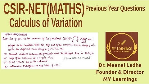 (Q.ID.M(NET)CoV02M) Previous Years Question on Calculus of Variation, CSIR UGC NET, June 2016.