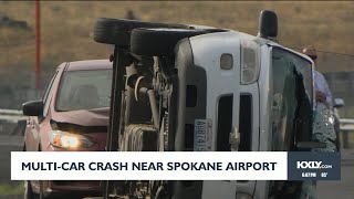 Multi-car crash near Spokane Airport