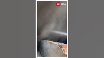 Narrow escape for Fire Fighters as building collapses in New Delhi | #viralshorts #massivefire