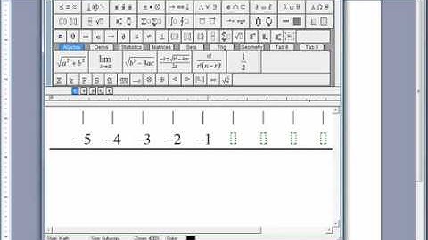 Creating numberline using Mathtype