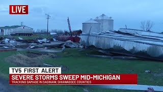 WNEM Morning Extra: Communities waking up to storm damage screenshot 3