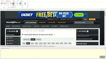 Web Scrape OddsPortal Baseball Odds | MLB Historical Odds