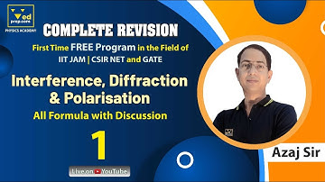 Interference | Diffraction | Polarisation | Complete Revision |NET |GATE | IIT JAM |Physics Academy