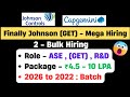 Johnson Control Bulk Hiring 2026, 2025, 2024 | Capgemini Off Campus Drive | Direct Test Hiring 2025